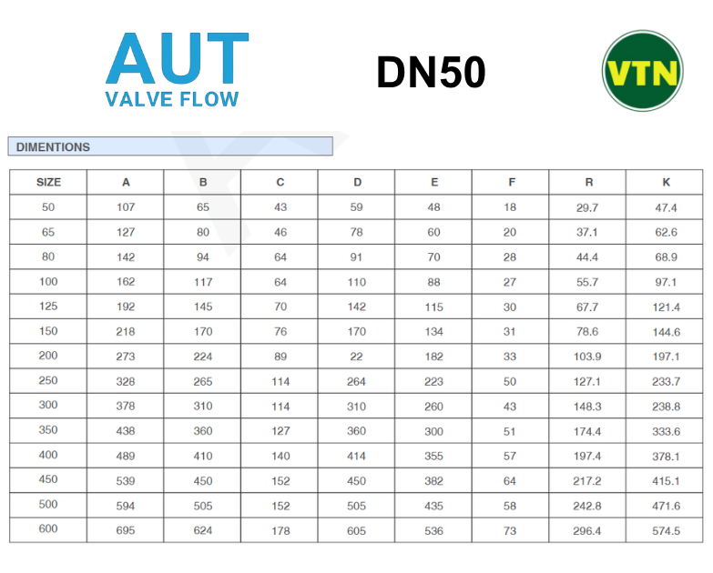 Van 1 chiều cánh bướm DN50 AUT 11 Van 1 chiều cánh bướm DN50 AUT